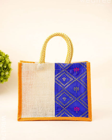 Jute Bag with Contrast Border - WBG1762 - Jute Bags