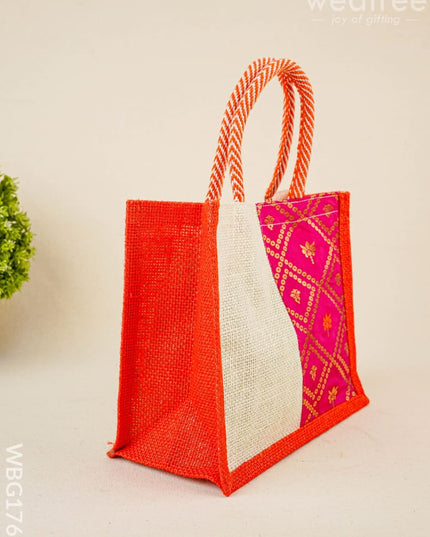 Jute Bag with Contrast Border - WBG1762 - Jute Bags