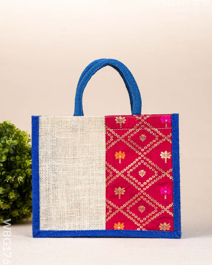 Jute Bag - Pink Border - WBG1762 Jute Bags