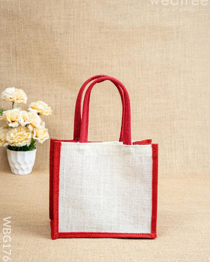 Jute Bag with Contrast Border - WBG1762 - Jute Bags
