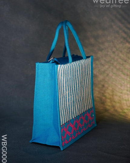 Jute Bag With Floral Patterns - Wbg0003 Bags