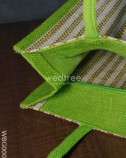 Jute Bag With Floral Patterns - Wbg0003 Bags