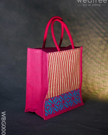 Jute Bag With Floral Patterns - Wbg0003 Bags