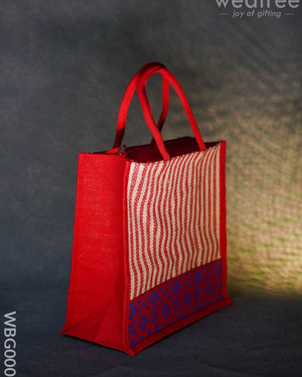 Jute Bag With Floral Patterns - Wbg0003 Bags