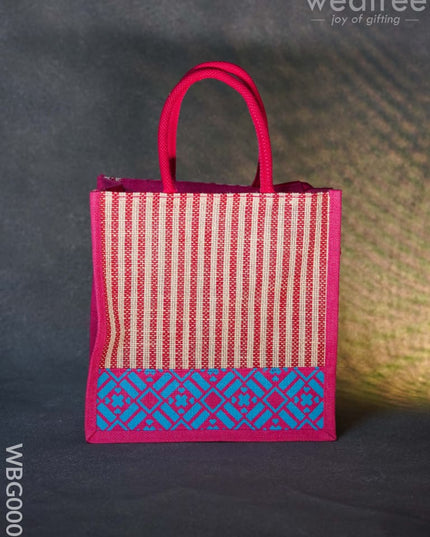 Jute Bag With Floral Patterns - Wbg0003 Bags