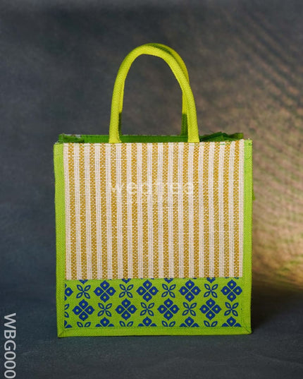 Jute Bag With Floral Patterns - Wbg0003 Bags