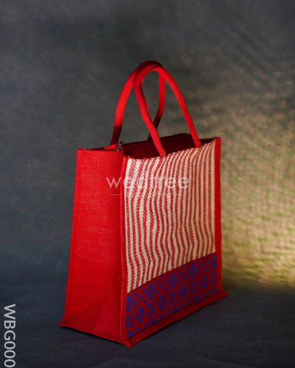 Jute Bag With Floral Patterns - Wbg0003 Bags