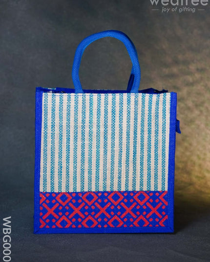 Jute Bag With Floral Patterns - Wbg0003 Bags