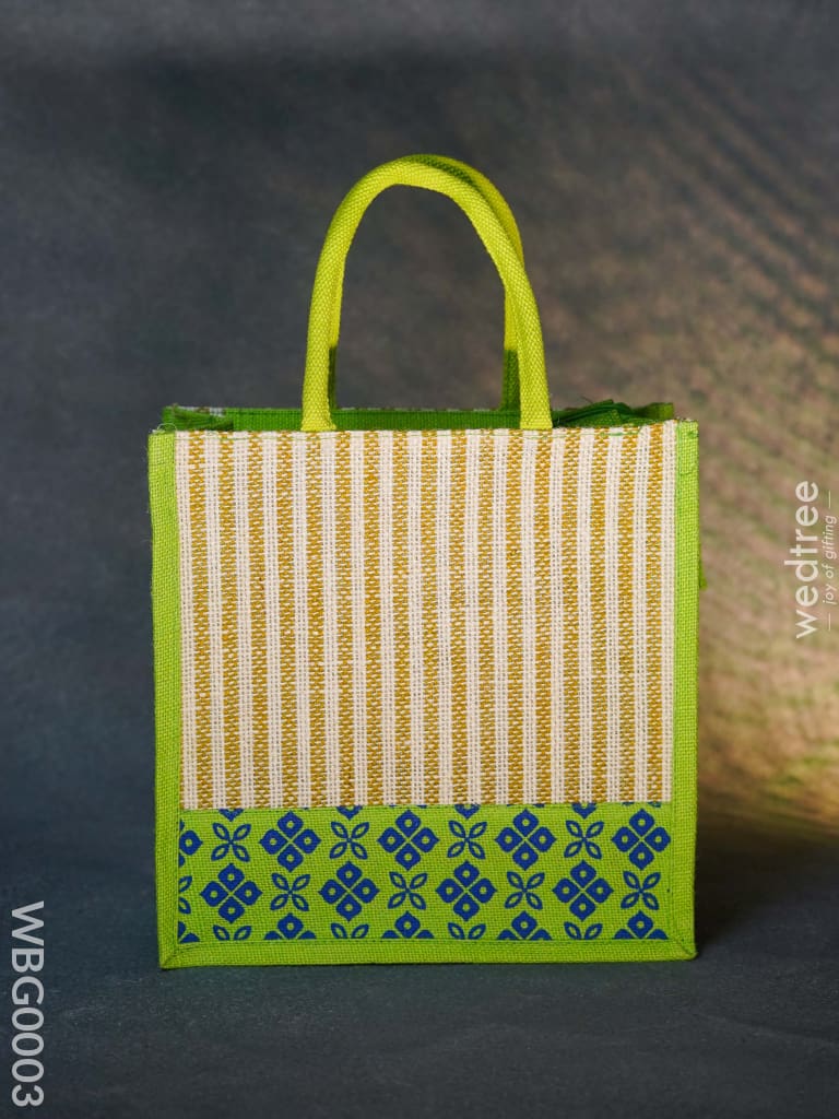 Jute Bag With Floral Patterns - Wbg0003 Bags