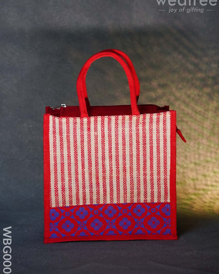 Jute Bag With Floral Patterns - Wbg0003 Bags