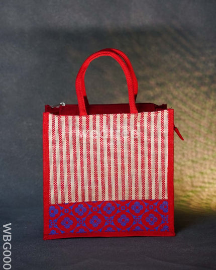 Jute Bag With Floral Patterns - Wbg0003 Bags