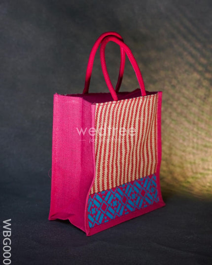 Jute Bag With Floral Patterns - Wbg0003 Bags