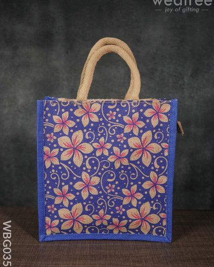 Jute Bag With Floral Prints - Wbg0353 Bags