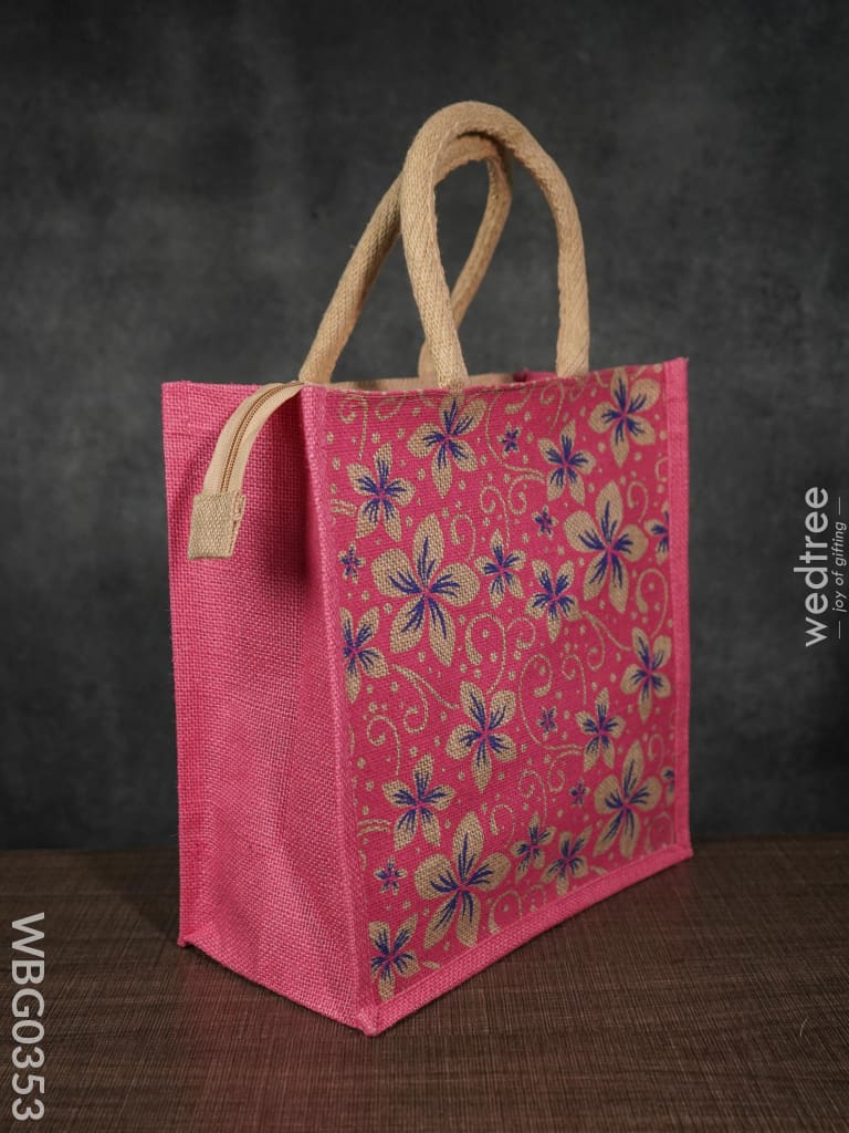 Jute Bag With Floral Prints - Wbg0353 Bags