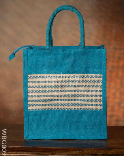 Jute Bag With Horizontal Stripes - Wbg0091 Bags