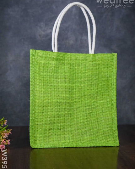 Jute Bag With Ikkat Fabric - W3952 Bags