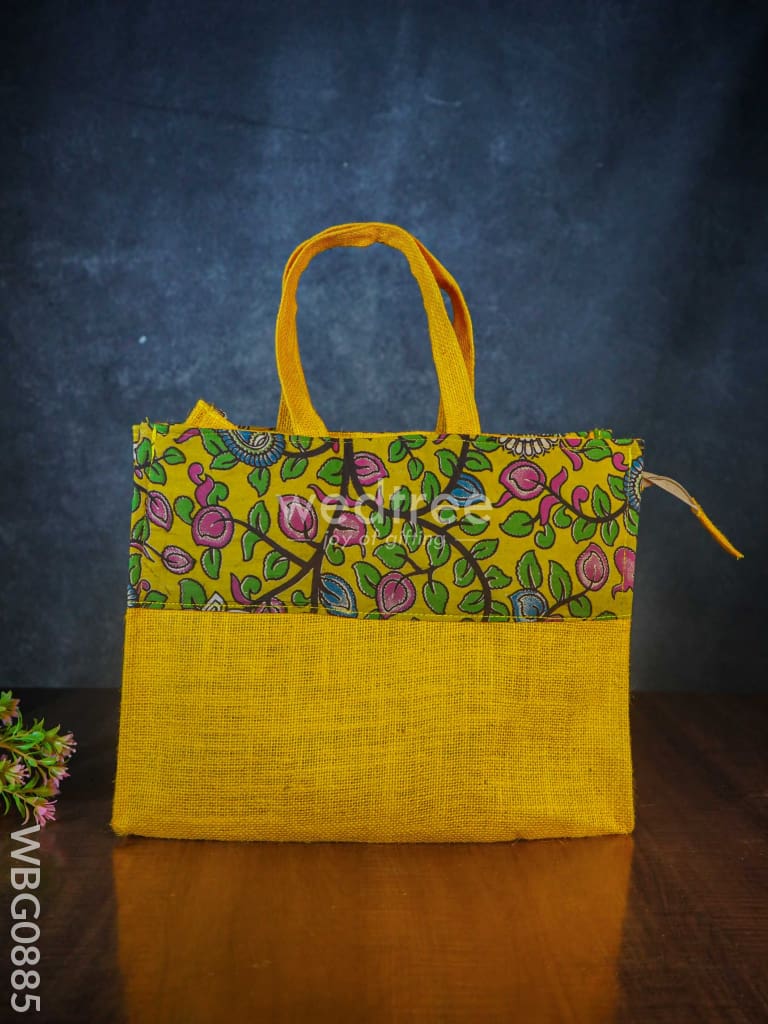 Jute Bag with Kalamkari Design WBG0885 – Wedtree