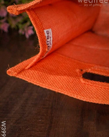 Jute Bag With Kalamkari Fabric- W3994 Bags