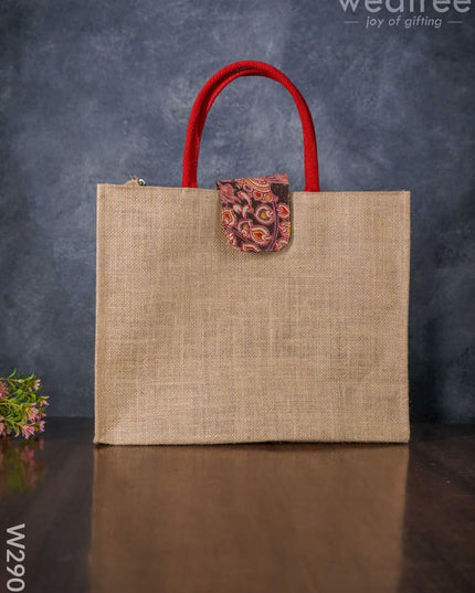 Jute Bag With Kalamkari - W2903 Bags