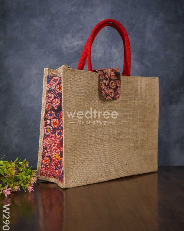 Jute Bag With Kalamkari - W2903 Bags