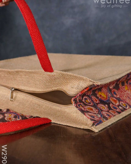 Jute Bag With Kalamkari - W2903 Bags