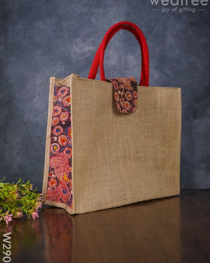 Jute Bag With Kalamkari - W2903 Bags