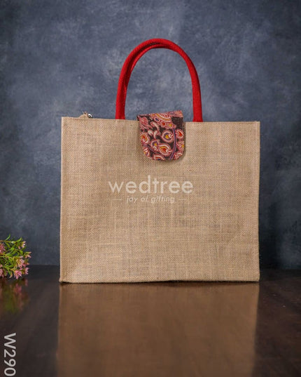 Jute Bag With Kalamkari - W2903 Bags