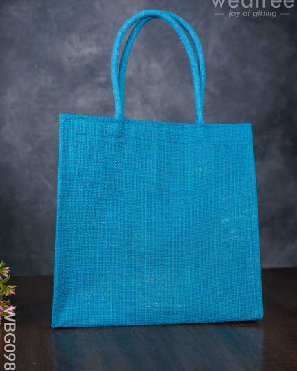 Jute Bag With Kalpavriksha Tree Print - Wbg0981 Bags