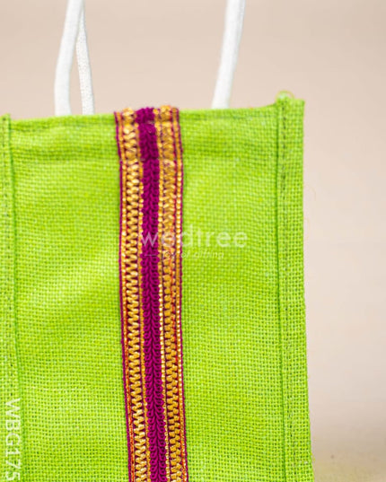 Jute Bag with Lace - WBG1753 Jute Bags
