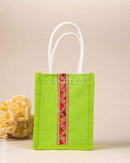 Jute Bag with Lace - WBG1753 Jute Bags