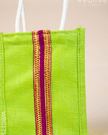 Jute Bag with Lace - WBG1753 Jute Bags