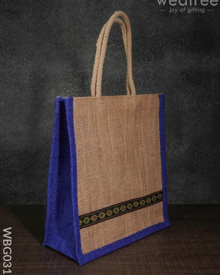 Jute Bag With Lace Work - Wbg0318 Bags
