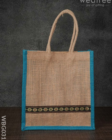 Jute Bag With Lace Work - Wbg0318 Bags