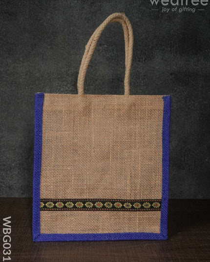Jute Bag With Lace Work - Wbg0318 Bags