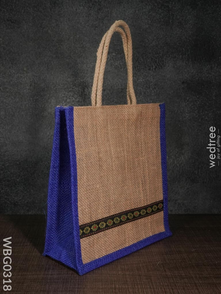 Jute Bag With Lace Work - Wbg0318 Bags
