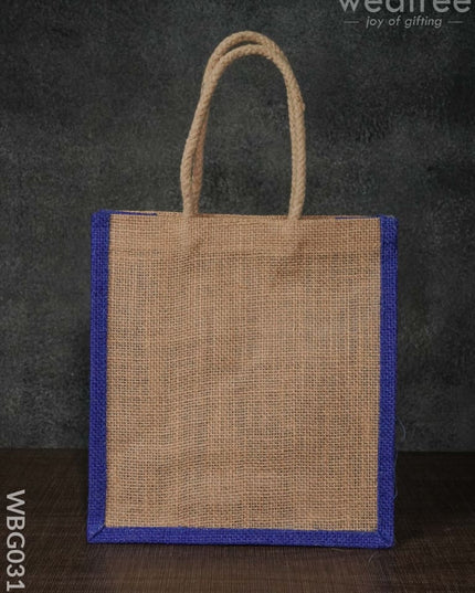 Jute Bag With Lace Work - Wbg0318 Bags