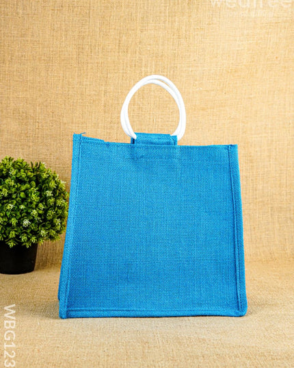 Jute Bag with Lotus Design - WBG1235 - Jute Bags