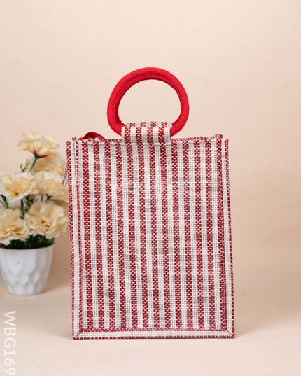 Jute Bag with Madhubani Print - WBG1698 Jute Bags