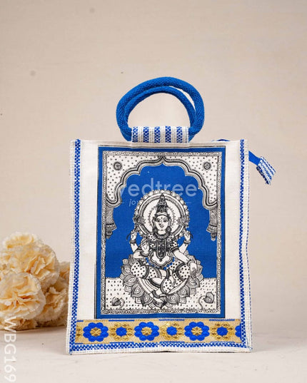 Jute Bag with Madhubani Print - WBG1698 Jute Bags