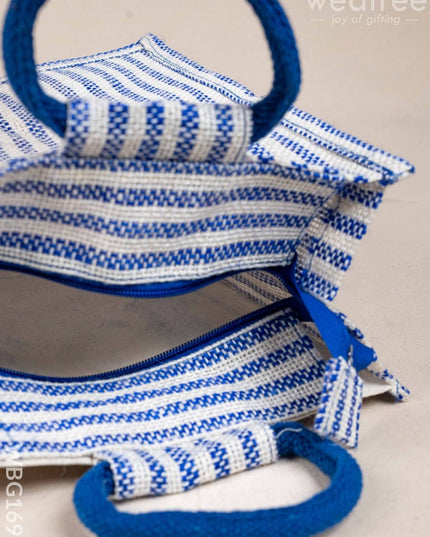 Jute Bag with Madhubani Print - WBG1698 Jute Bags
