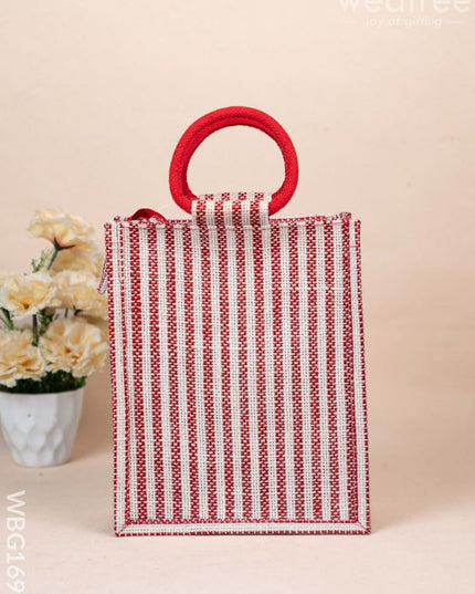 Jute Bag with Madhubani Print - WBG1698 Jute Bags