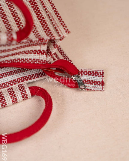 Jute Bag with Madhubani Print - WBG1698 Jute Bags