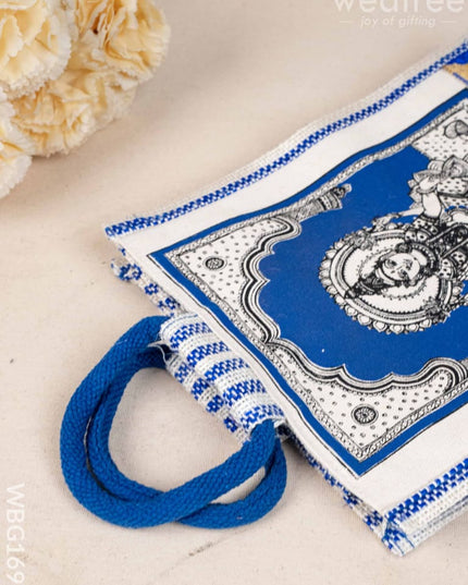 Jute Bag with Madhubani Print - WBG1698 Jute Bags