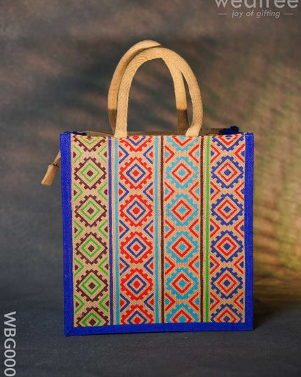 Jute Bag With Multi-Colour Stripes - Wbg0007 Bags