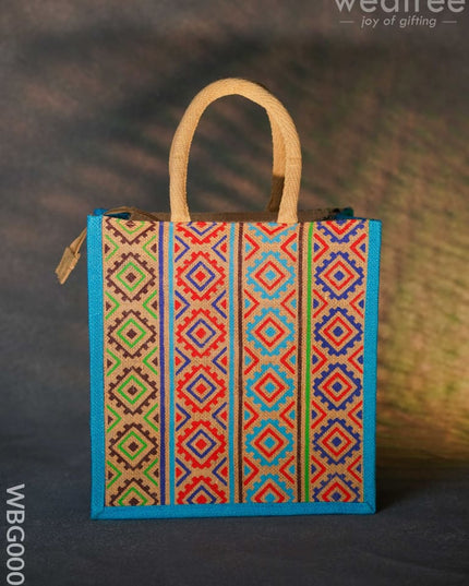 Jute Bag With Multi-Colour Stripes - Wbg0007 Bags