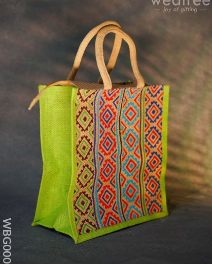 Jute Bag With Multi-Colour Stripes - Wbg0007 Bags