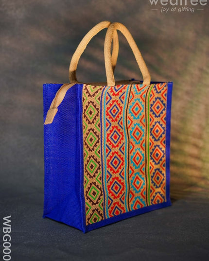 Jute Bag With Multi-Colour Stripes - Wbg0007 Bags