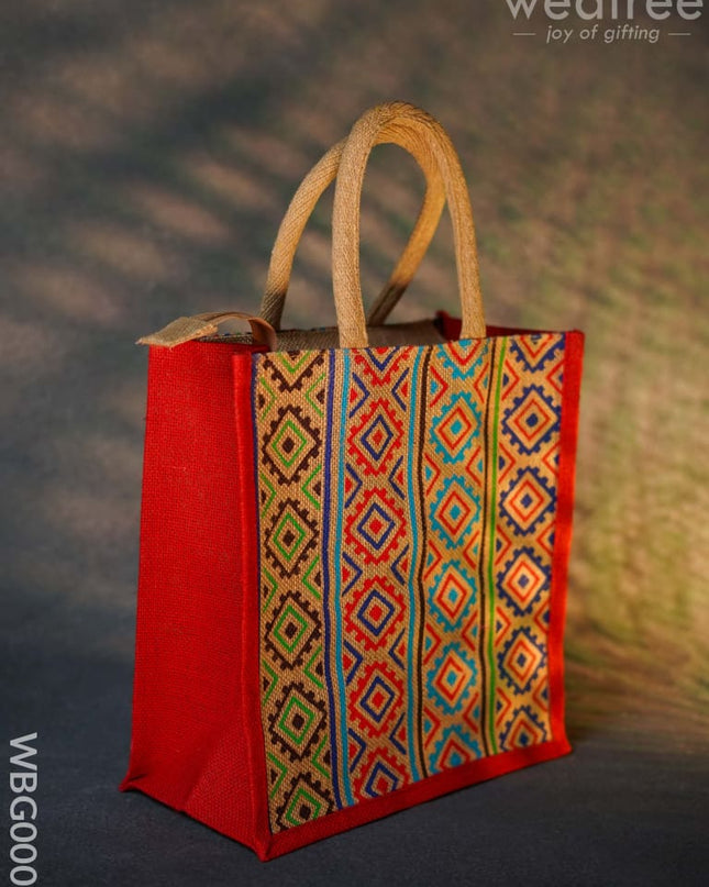 Jute Bag With Multi-Colour Stripes - Wbg0007 Bags