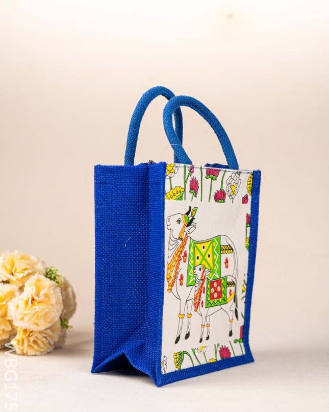 Jute Bag with Pichwai Design - WBG1759 Jute Bags