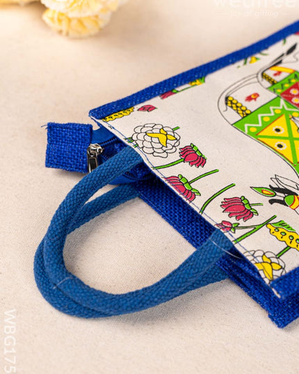 Jute Bag with Pichwai Design - WBG1759 Jute Bags
